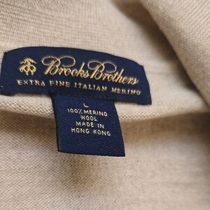 Brooks Brothers Light Tan Merino Wool Sweater